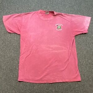 Oneita Desert of Texas A.E.A.O.N.M.S. Sz XL Mens Pink‎ Grunge Distressed TShirt